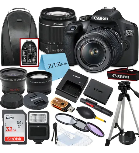 Canon Eos D / Rebel T7 - Cámara Dslr Con Lente Ef-s De 0.7. Color Negro