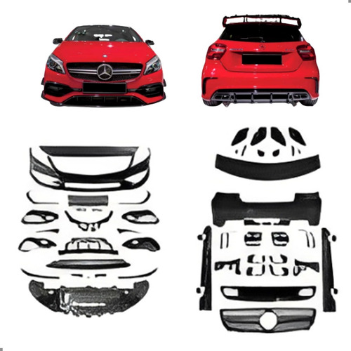 Body Kit A200 2013 A 2018 Hatch Para A45 Amg