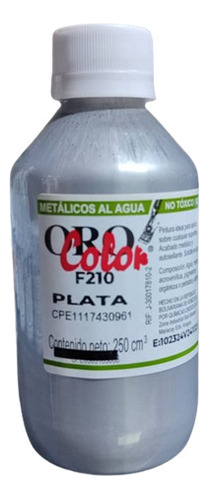 Pintura Metálicos Al Agua Oro Color Oro Plata 250 Cc 