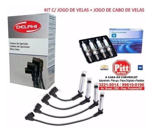 Kit Velas Cabos Ignicao 1.4 Econoflex Corsa Novo 2007 A 2012