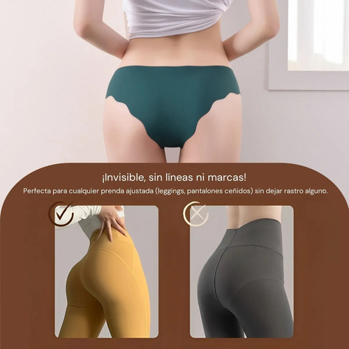 Bx 8 Pack Calzoncillos Hipster Sin Costuras For Mujer