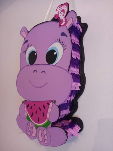 Piñata Hiipopotamo Bebe Hipopotama Animales De La Selva