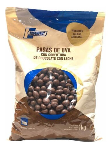 Pasas De Uva Con Chocolate Con Leche Argenfrut X 1kg