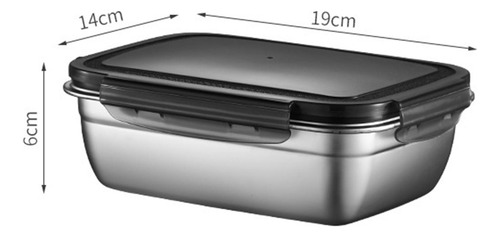 Contenedor De Almacenamiento De Alimentos Rectangular, 850ml
