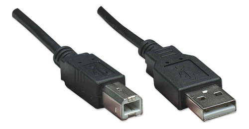 Cable Usb Para Impresora 2.0 A-b 50cm Negro Manhattan 374507