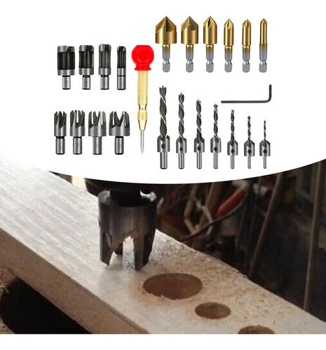 23x Hss Herramientas De Perforación De Chaflán Para