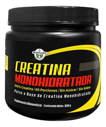 Creatina Monohidratada 300 G - 60 Porciones Sabor Sin sabor