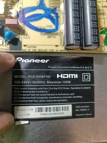 Tarjeta Fuente Hisense Ple-5006fhd