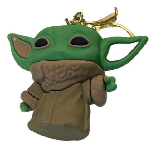 Chaveiro Starwars Guerra Nas Estrelas Bebê Yoda Din Djarin Cor Verde