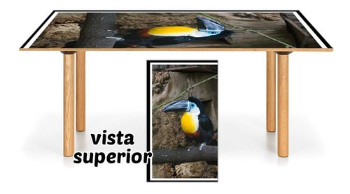 Vinilo Para Mesa Tucan Animal Fauna Tropical Ave Selva 2