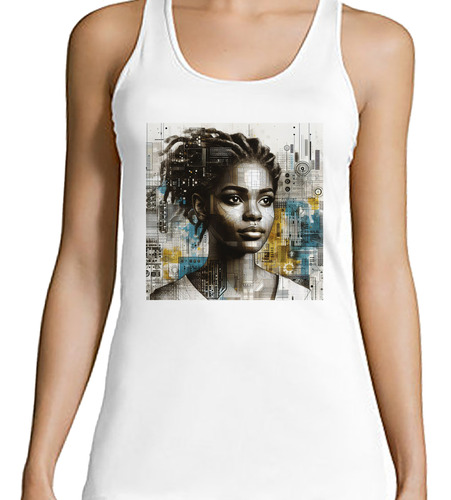 Musculosa Mujer Mujer Africana Digital Programacion M4