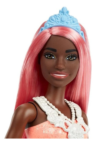 Boneca Barbie Princesas Cabelo Rosa Pastel Mattel Hgr13