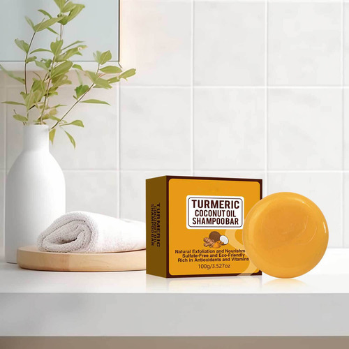 Jabón Champú Con Aceite De Coco Y Cúrcuma L, 100 G, 5004