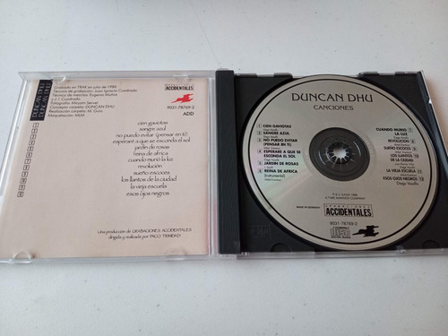 Duncan Dhu · Canciones - Cd Imp Alemania / Mb Estado (Usado)