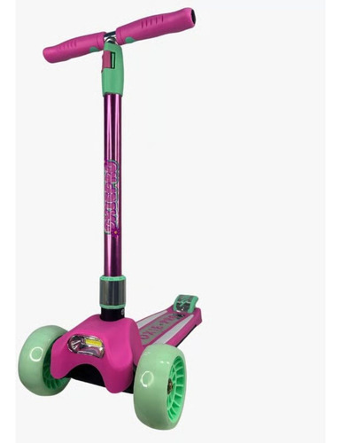 Scooter Para Niñas Musical Luces Casco Rodilleras Y Coderas
