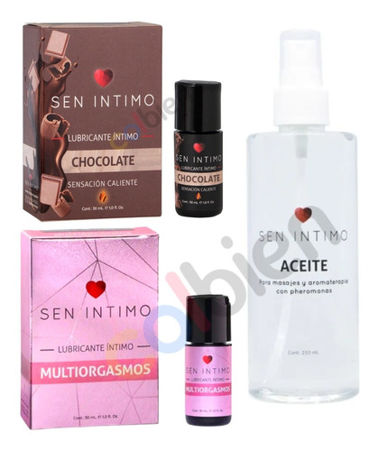 Combo De Lubricante Caliente + Multiorgasmos + Aceite Masaje