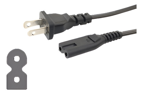 6ft 2prong Polarizado Cable De Alimentación Para Vizio M701d