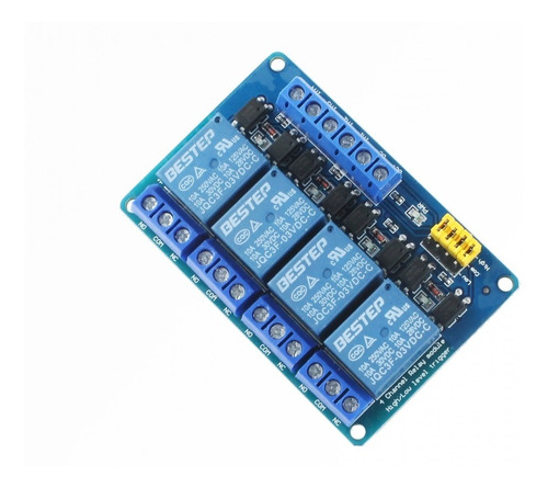 Módulo Rele 3v 10a 4 Canais C/ Borne Kre Para Esp32 Com Nota