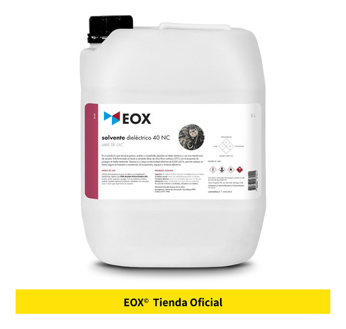 Solvente Dieléctrico 40 Nc Libre De Cfc Eox 5 Litros