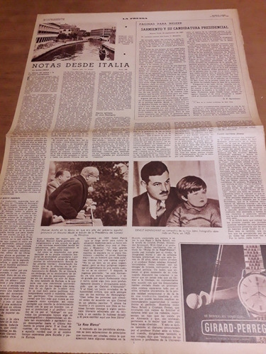 Diario La Prensa Sarmiento Holanda Celulas 16 6 1968