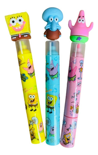 Resaltadores Bob Esponja Set X3 Calamardo Bob Y Patricio