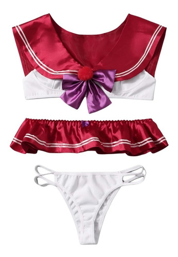 Coordinado Lencería Sailor Scouts Moon Kawaii Marte Rojo