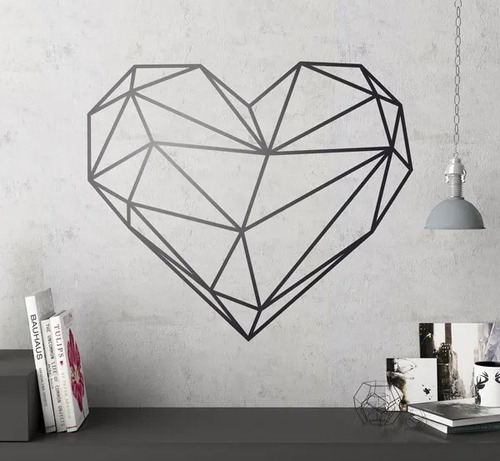 Vinilo Decorativo Pared Corazon Diamante 59x59cm