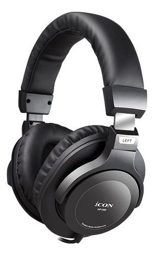 Audifonos De Estudio Over Ear Icon Hp-200 Color Negro