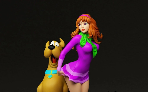 Diorama Scooby Y Dafne Sexy De Scooby Doo Impreso En 3d