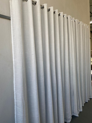 Cortina Voil Gaze De Linho Com Forro Blackout 7,00x2,20 Luxo