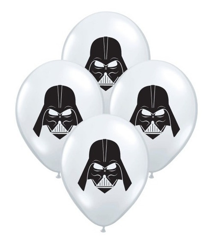 Globos Star Wars Darth Vader Negros 12 Pulgadas X 10 Unid