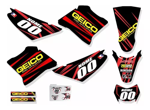 Kit Adesivo Xtz 125 Motocross Brilho 0,20mm Deixe sua moto de trilha muito  mais bonita e resistente com os…