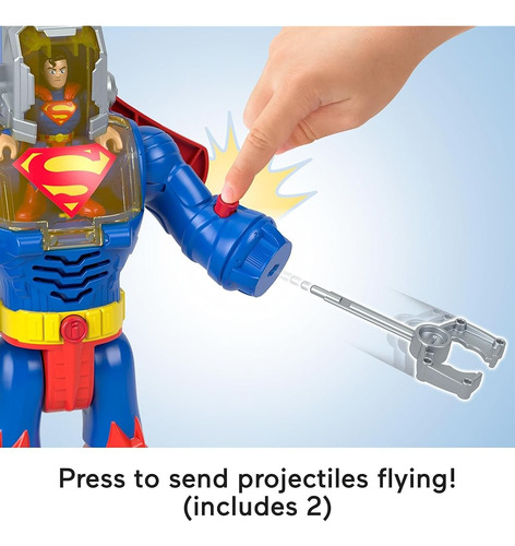 Fisher-price Imaginext Superman Con Robot Exo Suit 30cm Luce
