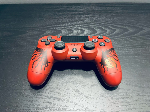 Control Dualshock 4 Monster Hunter Rathalos Ps4 Original Roj Rojo (Usado)