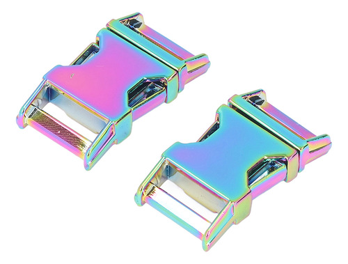 Side Release Buckle 4pcs 25x47mm Zinc Alloy Glossy Wide
