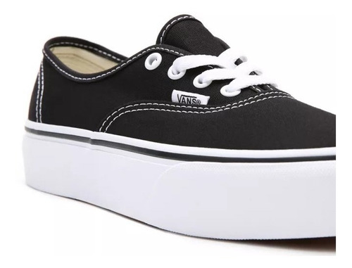 Imagen 3 de 9 de Zapatillas Vans Mod Authentic Plataforma Negra/blanco!!!