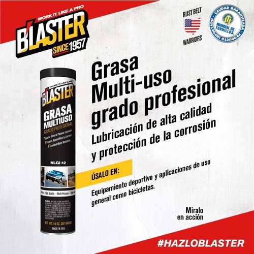 Grasa Multiuso Profesional Grado2 B´laster 14oz/424ml/397gr
