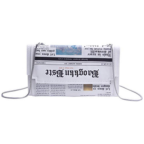 ¡kuang! Mujeres Novedad Newspaper Evening Bolso De Lr925