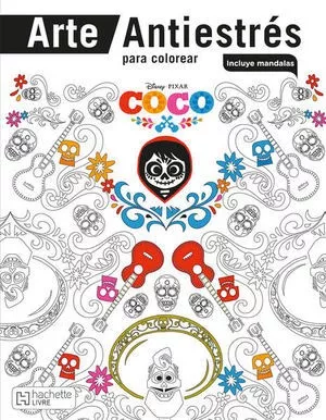 Libro Arte Antiestres Para Colorear Coco Nuevo