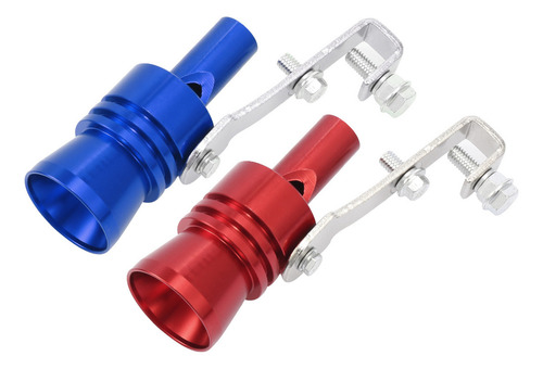 Silenciador Turbo Escape Simulador Silbato Rojo Azul Xl 2pcs