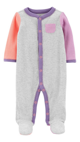 Carters Osito Pijama Algodón Broches Rosa Lila 1n671710