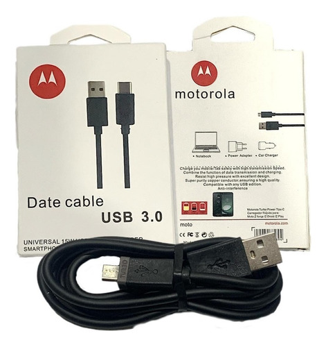 Cable Cargador Microusb V8 Para Motorola Turbo Power 1 Mts