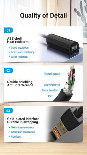 Imagen 6 de 8 de Adaptador Usb 3.0 A Rj45 (red) Gigabit