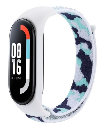 Correa Camuflaje Para Xiaomi Mi Band 7 6 5 4 Silicón Y Nylon