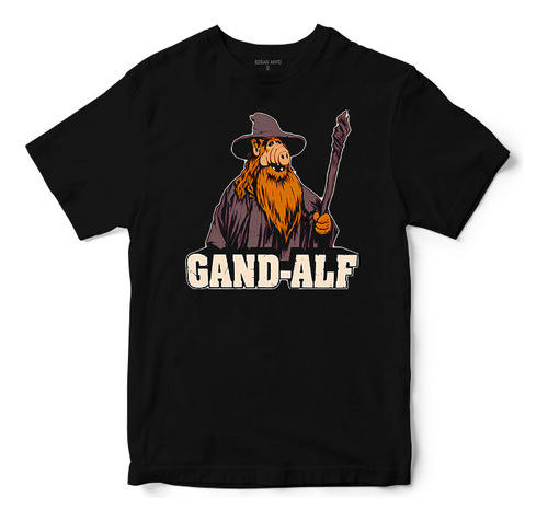 Remera Alf Gandalf The Lord Of The Ring02 (negra:) Ideas Mvd