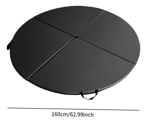 Folding Pole Dance Mat Equipment Round Mat For Fitness Black