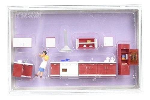 Preiser 10646 Madre Cocina Mujer Y Muebles De Cocina Model