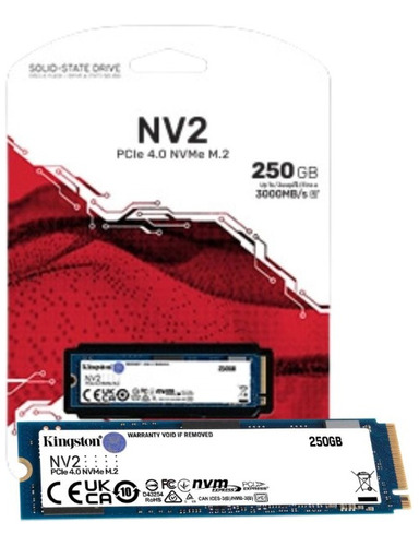 Ssd Kingston Snv2s/250g 250gb Modelo Nv2 Pci-e 4.0 3000 Mb/s