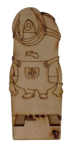 Porta Celular Fibrofacil Minions 7x18 Cm Morema Trece X10u