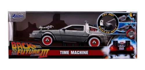 Back To The Future 3  Delorean Time Machine Die Cast Con Luz